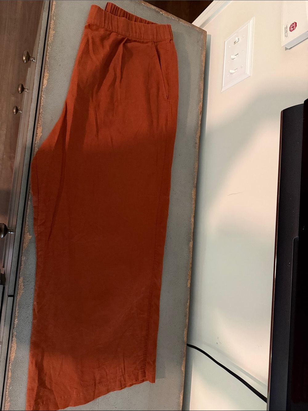 Lou & Grey Wide Leg Pants in Rust Orange